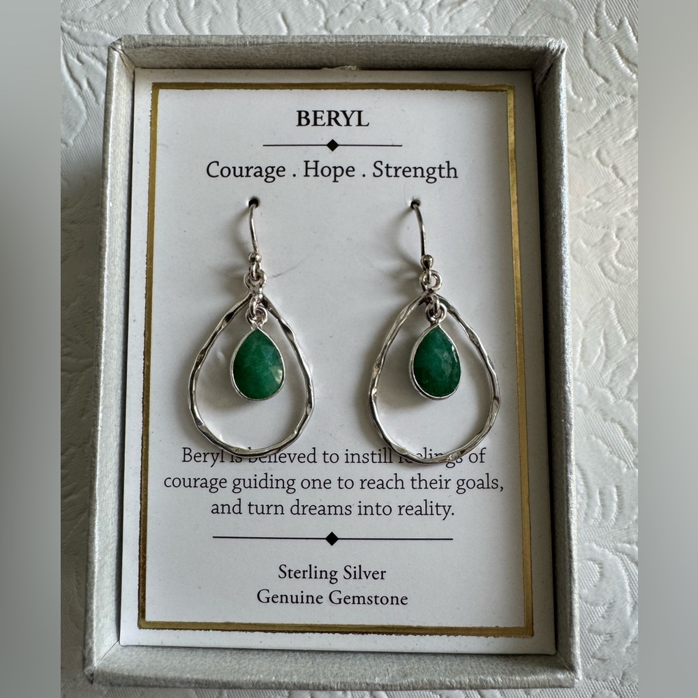 Shivam Beryl Stone Earrings